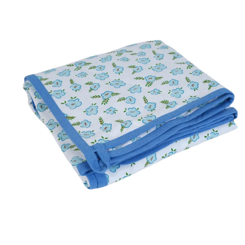 BABY MUSLIN BLANKET - BLUE Thazhuvi