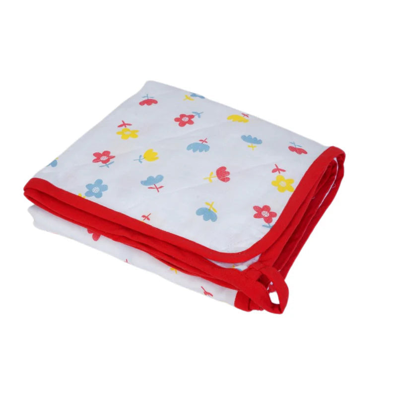 BABY MUSLIN BLANKET - RED Thazhuvi