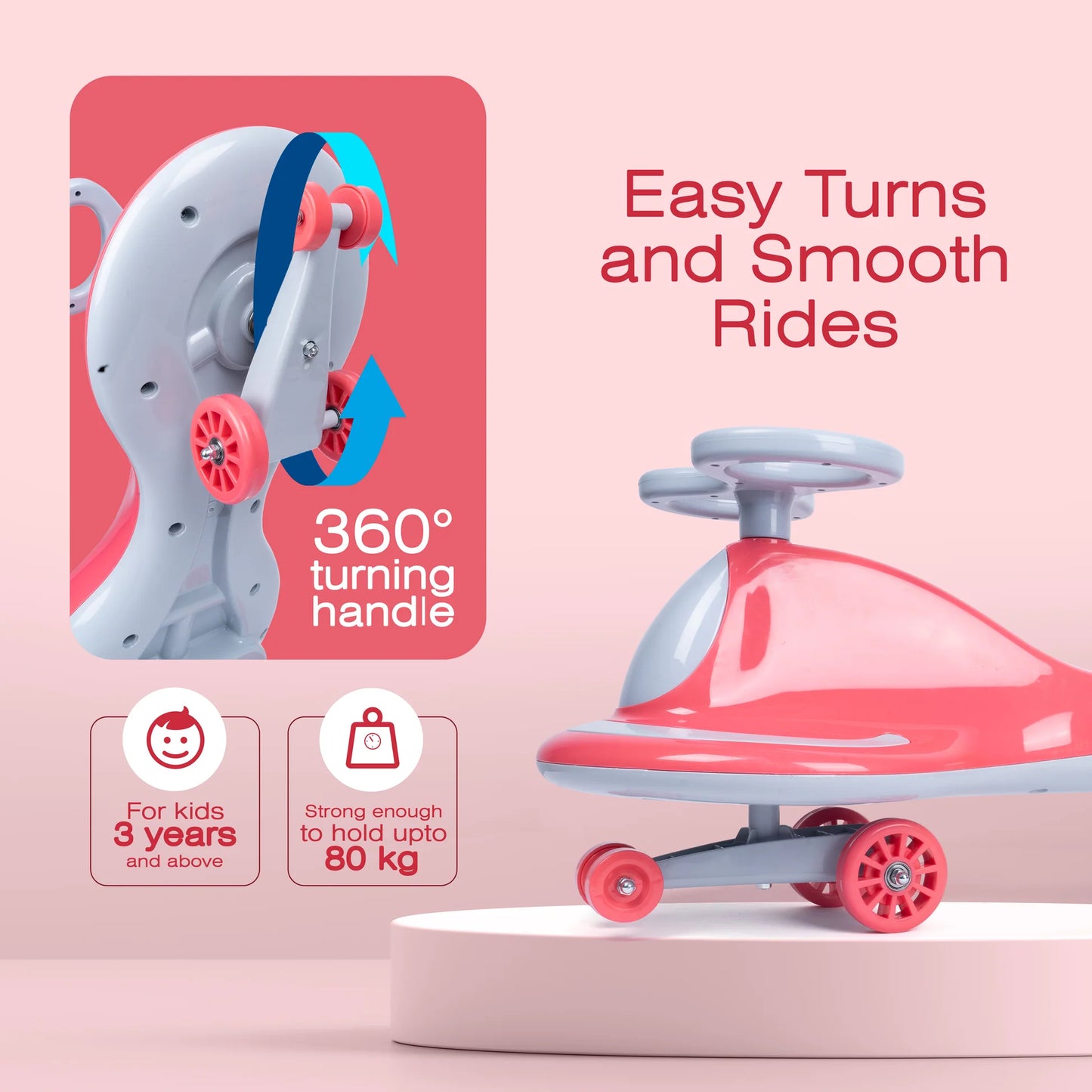 Twisting Ride On Toys – Swing Car for Kids (2–10 Years)